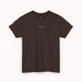 Brown t-shirt with 'IKIRU' logo on a white background