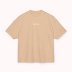Brown t-shirt with 'IKIRU' logo on a white background