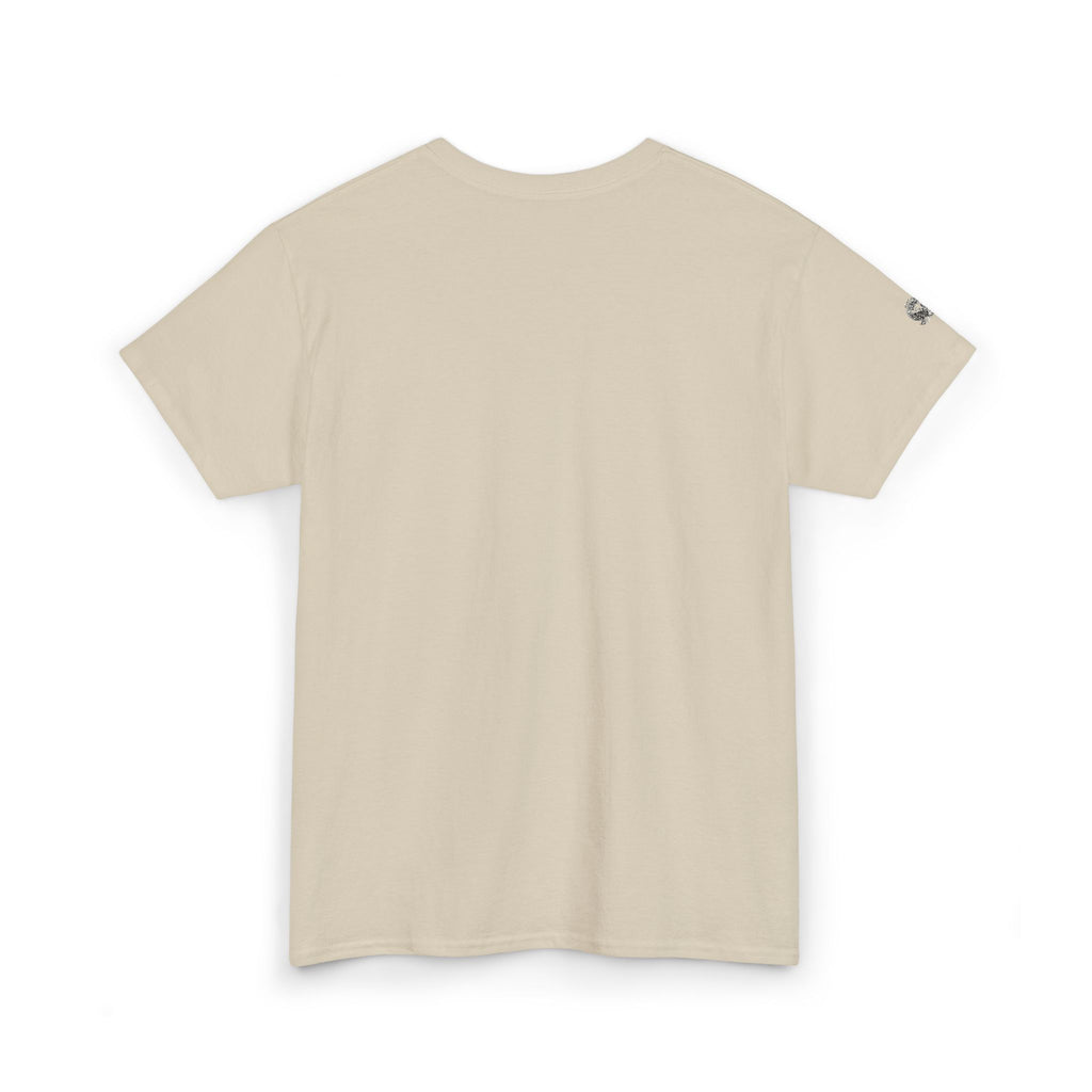 Beige t-shirt on a white background