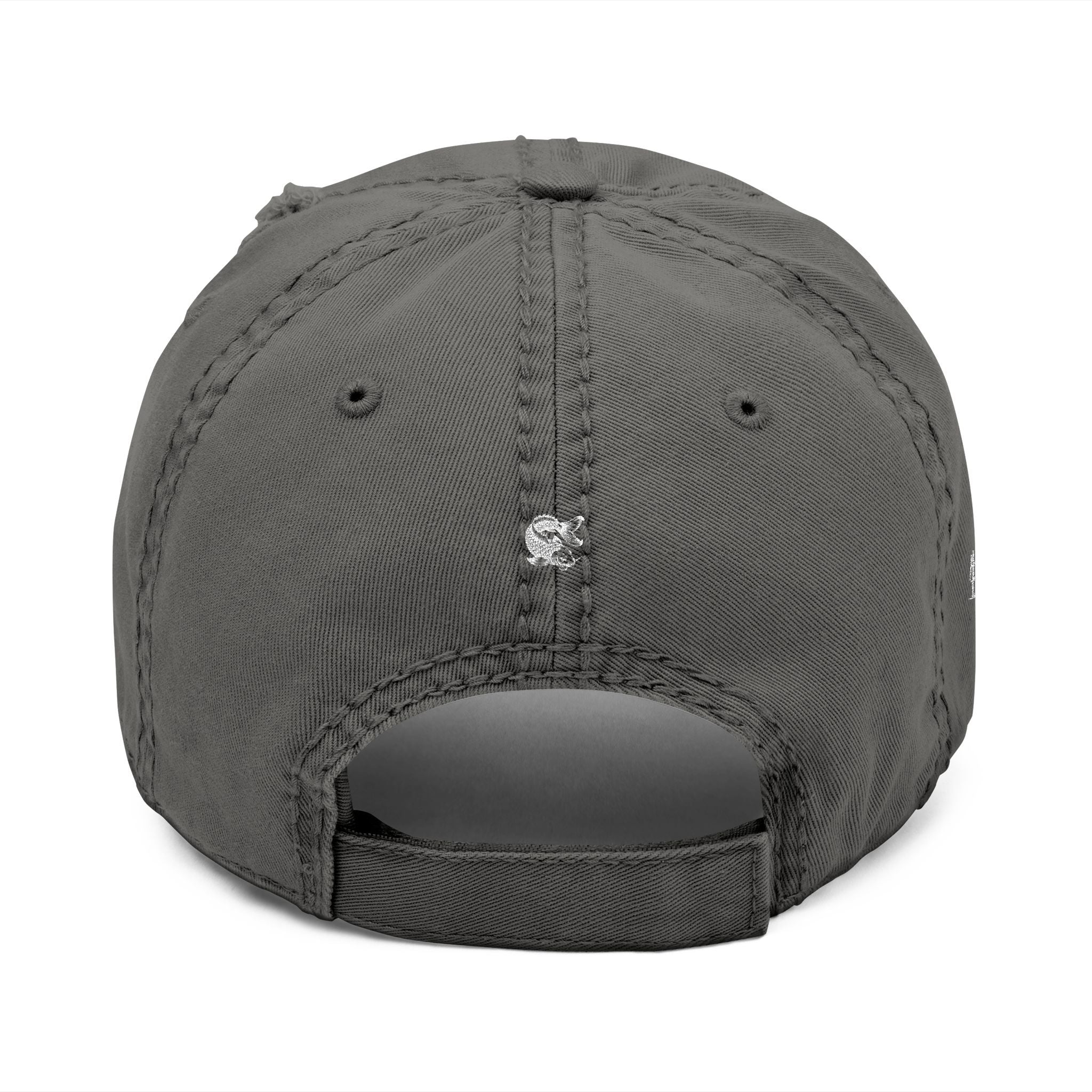 Gray baseball cap on a white background