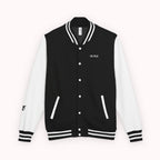 Male black and white Starboy Jacket with Japanese styled graphics