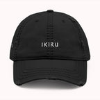 Black cap with a logo on a white background