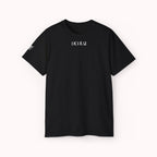Black t-shirt with 'IKIRU' text on a white background