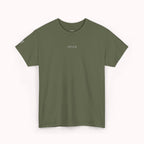 Green t-shirt with 'KIRU' logo on a white background