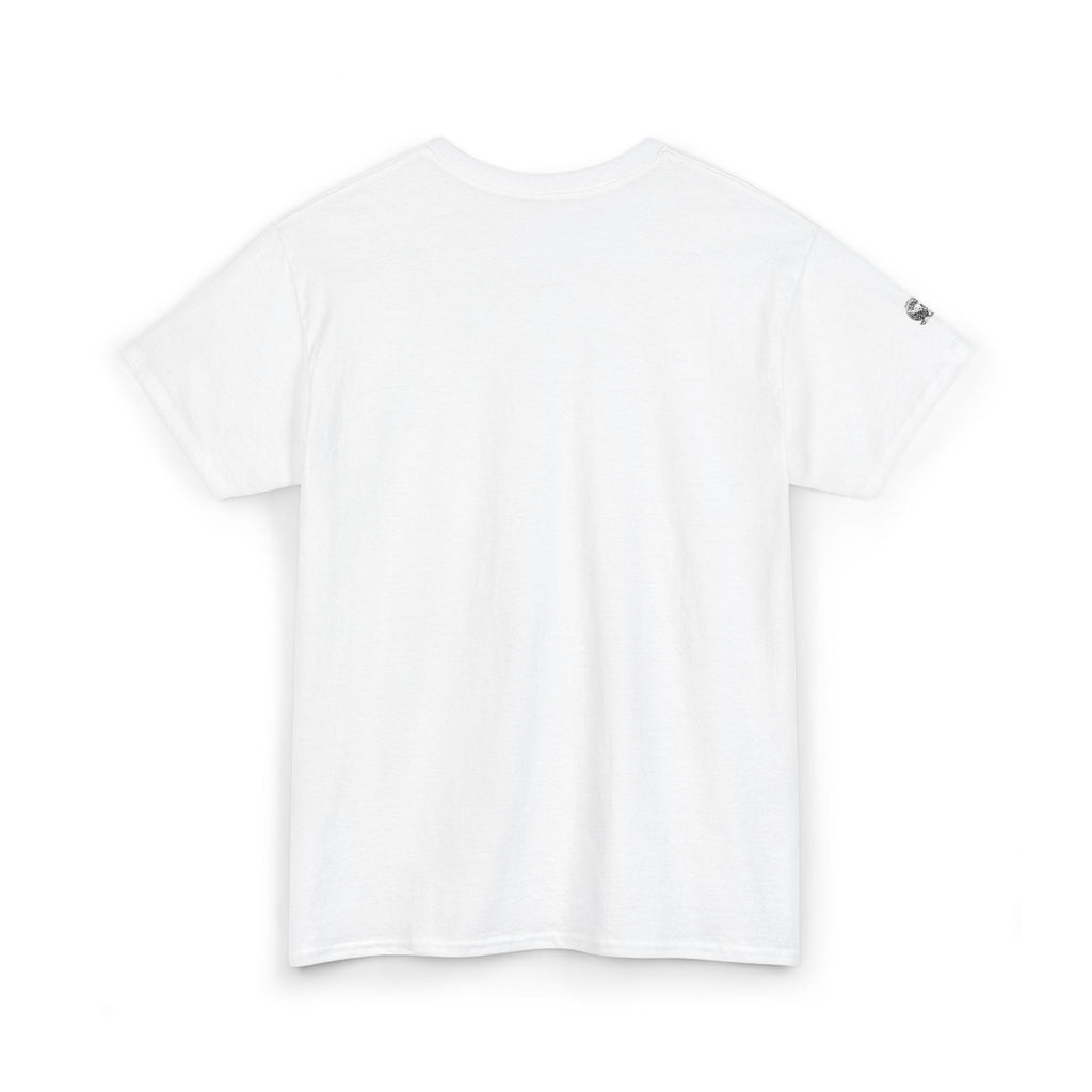 White t-shirt against a white background