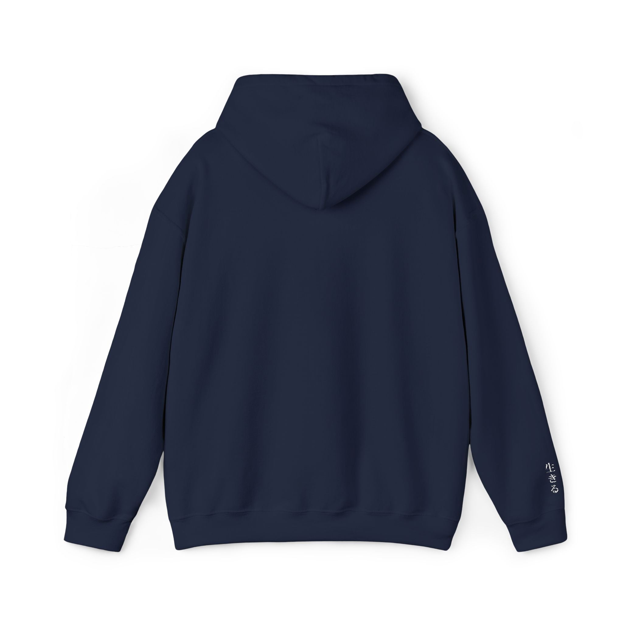 Navy hoodie on a white background