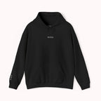 Black hoodie with 'IKIRU' printed in white on a white background