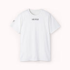White t-shirt with 'IKIRU' branding on a white background