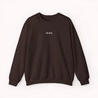 Brown sweatshirt with 'IKIRU' graphic on a white background
