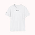 White t-shirt with 'IKIRU' branding on a white background