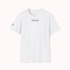 White t-shirt with 'IKIRU' branding on a white background