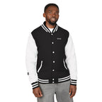 Male black and white Starboy Jacket with Japanese styled graphics