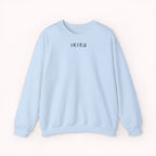 Light blue sweatshirt with 'IKIRU' text on a white background
