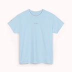 Light blue t-shirt with 'IKIRU' logo on a white background