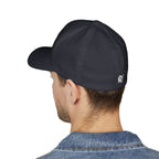 Navy cap with IKIRU text worn by a person on a white background