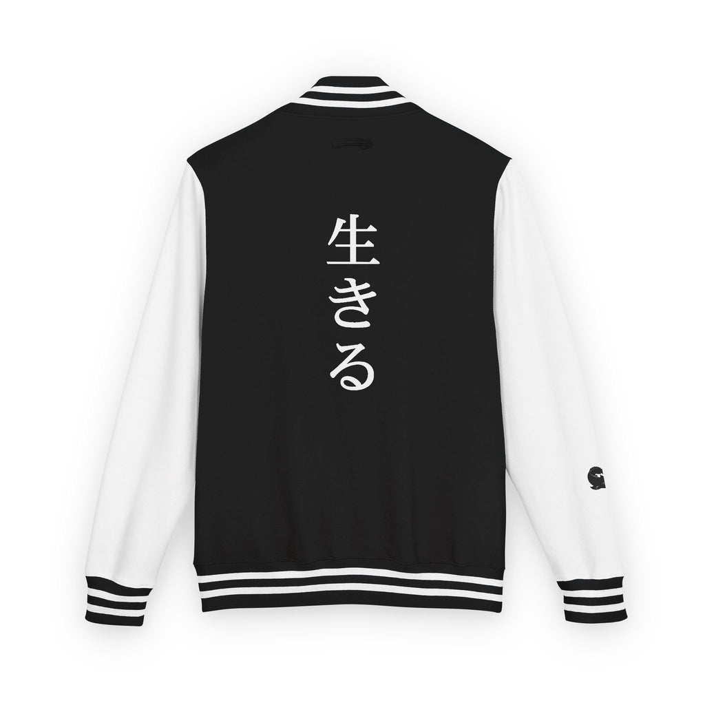 Male black and white Starboy Jacket with Japanese styled graphics