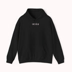 Black hoodie with 'IKIRU' and mountain, samurai, and blossom tree design on the back saying 'un-influenceable' against a white background